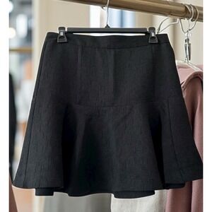 NEW!! I Love Ronson Black Back Zip Short Flowing Skirt Womens‎ 8 Medium Preppy